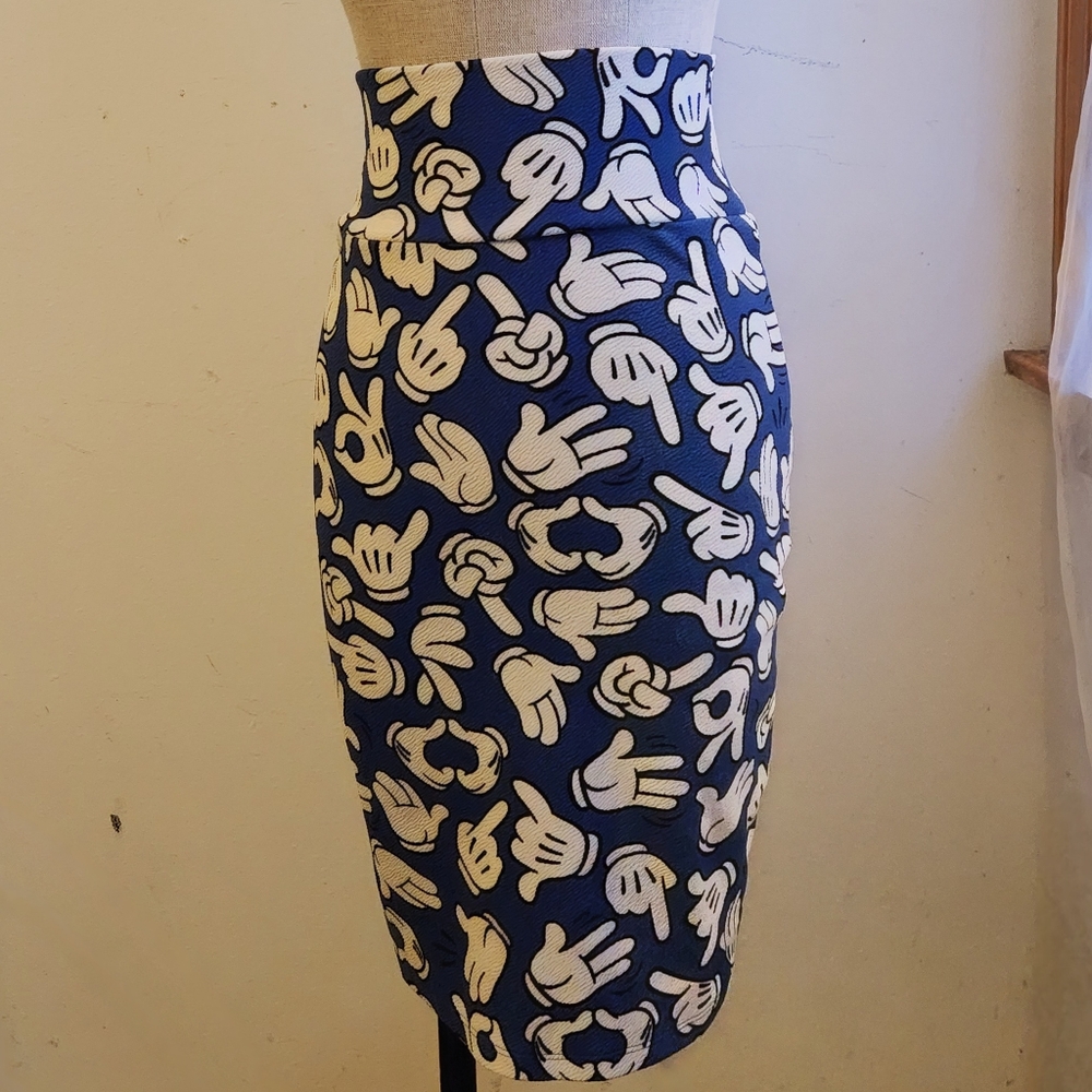 Lularoe Mickey hands pencil skirt